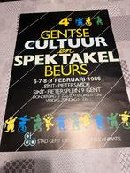 Vintage Poster 4e Gentse cultuur en spektakel beurs 6*7*8*9, Verzamelen, Deurposter of groter, Ophalen of Verzenden, Reclame, Rechthoekig Staand