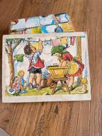 Antieke Blokpuzzel met Huiselijke Scène, Antiek en Kunst, Antiek | Speelgoed, Ophalen of Verzenden