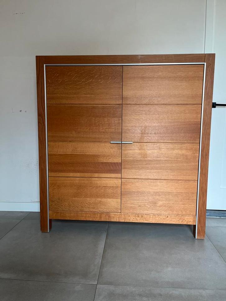 Houten kast met deuren, Huis en Inrichting, Kasten | Buffetkasten, Zo goed als nieuw, 100 tot 150 cm, 25 tot 50 cm, Met deur(en)