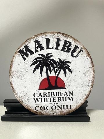 Malibu metalen reclamebord (Old Look) beschikbaar voor biedingen