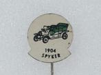 SP1525 Speldje 1904 Spyker groen, Verzamelen, Gebruikt, Ophalen of Verzenden