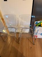 Ikea Tobias stoelen 2x transparant, Huis en Inrichting, Stoelen, Ophalen, Zo goed als nieuw, Twee