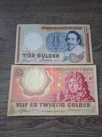 Set biljetten 10 en 25 gulden jaren '50, De Groot en Huygens, Ophalen of Verzenden, 25 gulden