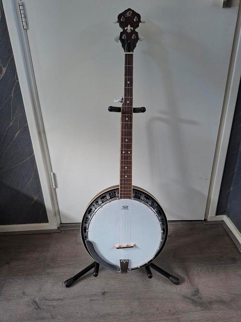 Ortega Americana Series vijfsnarige banjo inclusief koffer, Muziek en Instrumenten, Snaarinstrumenten | Banjo's, Zo goed als nieuw