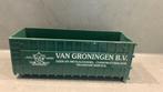 Tekno 2 x van groningen container, haakarm, Hobby en Vrije tijd, Ophalen of Verzenden, Zo goed als nieuw, Bus of Vrachtwagen, Wsi