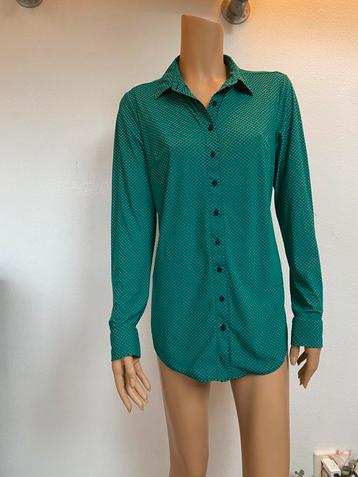 Studio Anneloes poppy blouse travelstof groen stipjes maat M beschikbaar voor biedingen