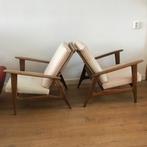 Set 2 vintage fauteuils easy chairs Deens design, Huis en Inrichting, Fauteuils, Gebruikt, 75 tot 100 cm, Ophalen of Verzenden