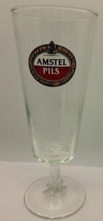 Amstel Pils Bierglas op voet, Ophalen of Verzenden, Gebruikt, Glas of Glazen, Amstel