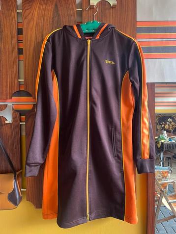 Vintage jaren 70 bruin oranje vest/ jurkje maat m/L beschikbaar voor biedingen