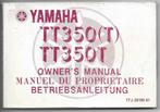 Yamaha TT350 TT350 T manual Betriebsanleitung (2884z), Motoren, Handleidingen en Instructieboekjes, Ophalen of Verzenden, Yamaha