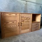 Deens design jaren 70 80 grenen dressoir en ladenkast, Ophalen, Gebruikt, Metaal, Deens design