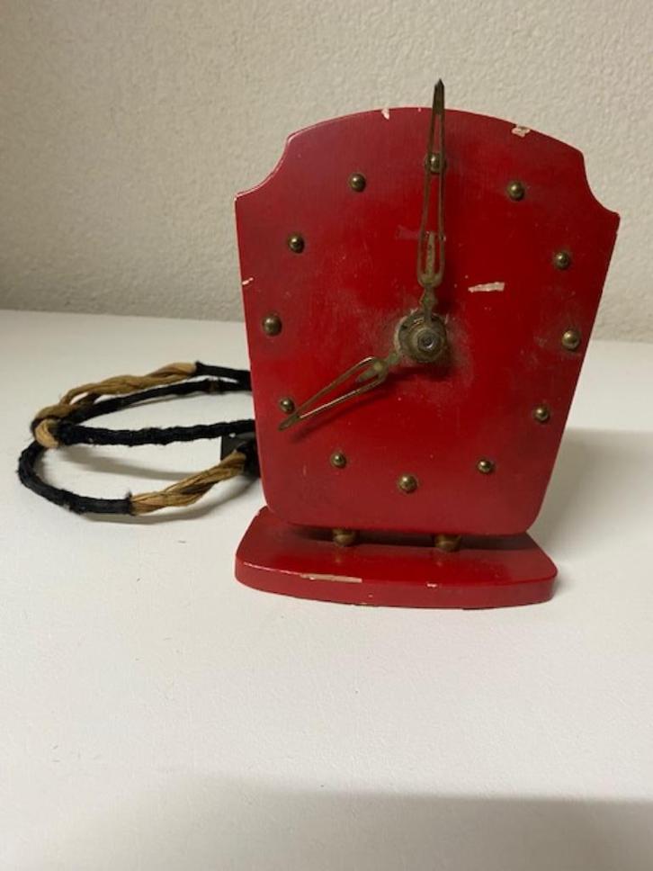 Jacob Palmtag rode houten tafelklok, Antiek en Kunst, Antiek | Klokken, Ophalen of Verzenden