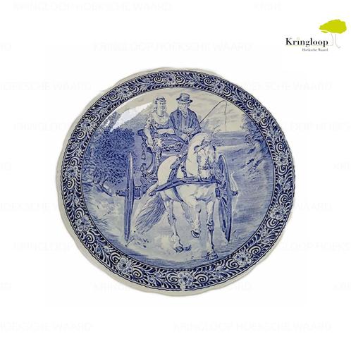 Delfts Blauw Boch Belgium Groot Bord, Antiek en Kunst, Antiek | Keramiek en Aardewerk, Ophalen of Verzenden