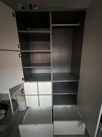 Witte/grijze kledingkast - afbeelding 2