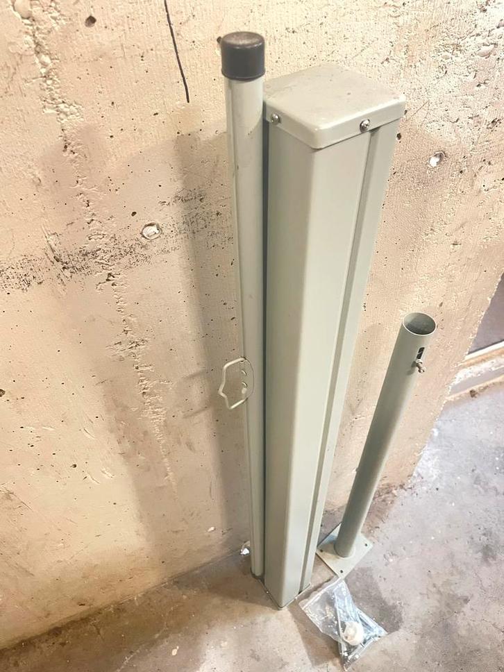 Vidaxl Tuinscherm, Grijs, uittrekbaar 100x500 cm, Caravans en Kamperen, Windschermen, Zo goed als nieuw, Uittrekbaar, Ophalen of Verzenden