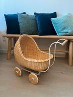Rieten Poppenwagen, Kinderen en Baby's, Speelgoed | Poppen, Ophalen, Zo goed als nieuw, Babypop