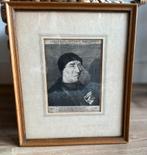 Gravure Laurentius Costerus Harlemensis Ingelijst Oud Prentw, Antiek en Kunst, Kunst | Etsen en Gravures, Ophalen of Verzenden