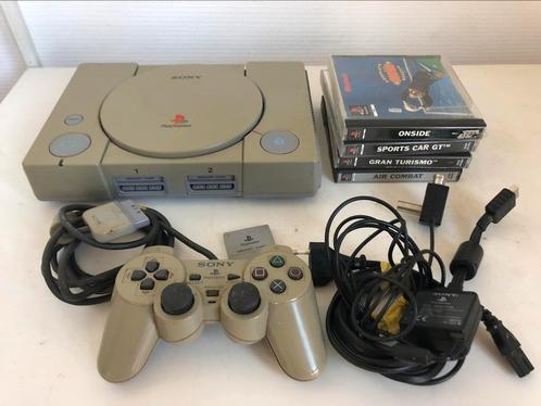 Playstation 1 met games en controller, Spelcomputers en Games, Spelcomputers | Sony PlayStation 1, Gebruikt, Met 1 controller
