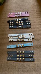 Leren armbanden met drukknopen, Ophalen of Verzenden, Leer