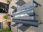 zinken dakgoot zwart gecoat met doe het zelf montage set, Doe-het-zelf en Verbouw, Buizen en Afvoer, Ophalen, Pvc, Nieuw, 80 mm of meer