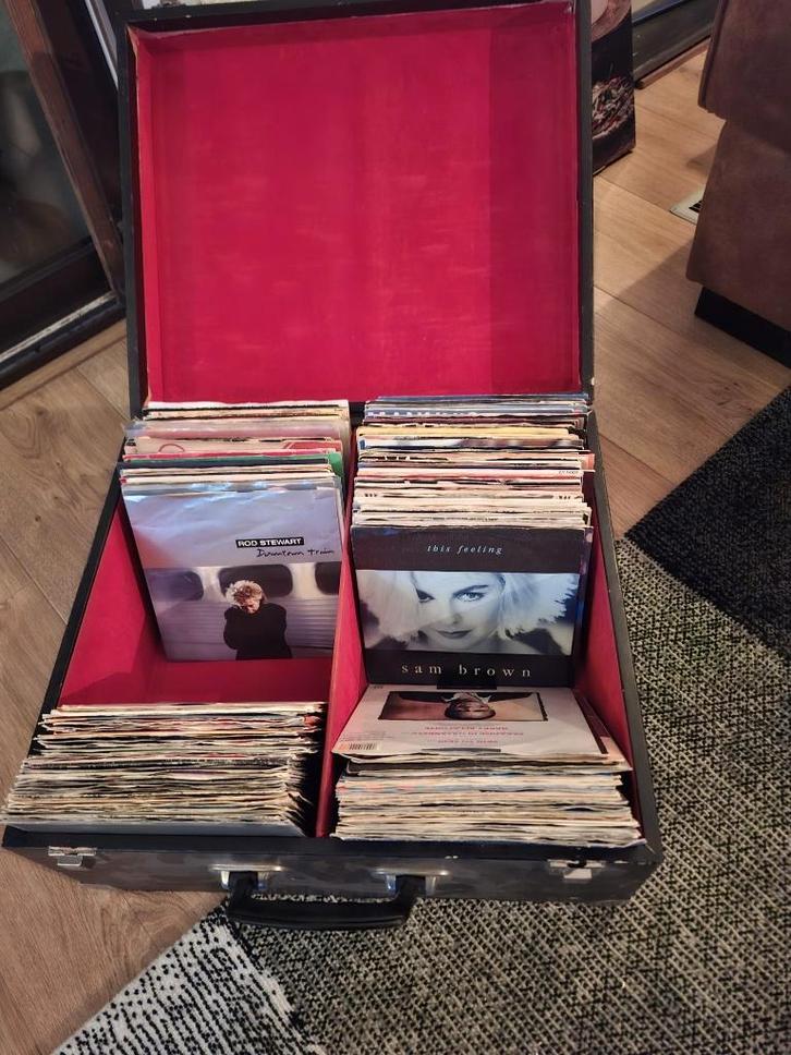 Koffer met singles te koop, Cd's en Dvd's, Vinyl Singles, Gebruikt, Pop, Ophalen of Verzenden