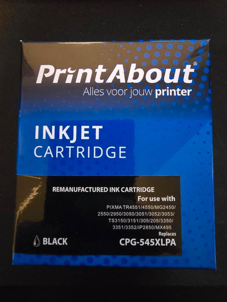 3x Print About C545XL Zwarte Inkt Cartridge - Nieuw, Computers en Software, Printerbenodigdheden, Nieuw, Cartridge, Ophalen of Verzenden
