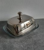 Rivièra Maison botervloot zilver deksel glazen vloot glas, Glas of Glazen, Ophalen of Verzenden, Overige stijlen, Glas
