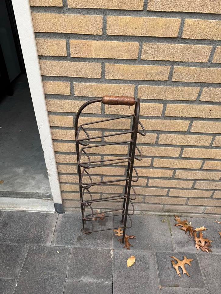 Brocante Wijnrek - Antiek, Huis en Inrichting, Woonaccessoires | Wijnrekken, Gebruikt, 50 tot 75 cm, Metaal, 5 tot 15 flessen