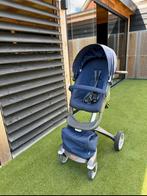 Stokke Xplory blauw complete set, Kinderen en Baby's, Kinderwagens en Combinaties, Zo goed als nieuw, Verstelbare duwstang, Ophalen