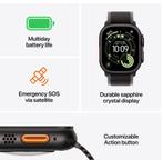 APPLE Watch Ultra 3 GPS + Cellular 49mm Black Ocean Band, Sieraden, Tassen en Uiterlijk, Smartwatches, Apple, Zwart, IOS, Nieuw