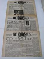 De kroniek zaterdag 11 augustus en maandag 13 augustus 1945, Verzamelen, Tijdschriften, Kranten en Knipsels, 1940 tot 1960, Krant
