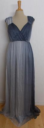Mooie grijze 100% silk maxi dress van Traffic People! M, Kleding | Dames, Jurken, Maat 38/40 (M), Verzenden, Zo goed als nieuw