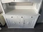 Mooie oude witte kast, Ophalen, Gebruikt, 100 tot 150 cm, Met lade(s)
