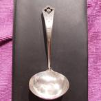 Vintage zilveren roomlepel met Art Deco Design, Antiek en Kunst, Ophalen of Verzenden