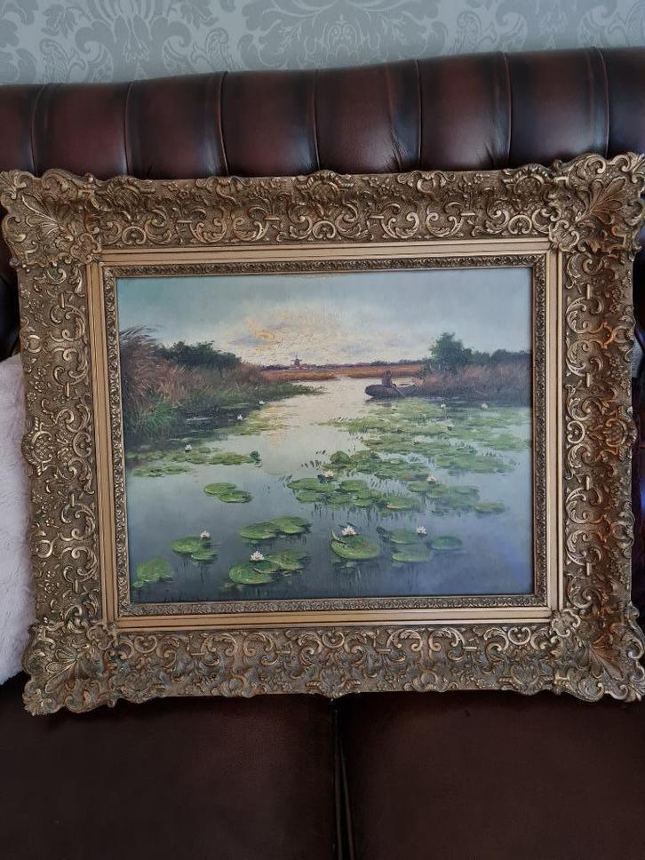 Johannes van Lingen (1903-1986) Waterlelies, Antiek en Kunst, Kunst | Schilderijen | Klassiek, Ophalen