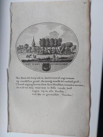 50 / Oudenhoorn Gravure uit 1793 van Oleffen & Bakker beschikbaar voor biedingen
