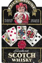 full house  scotch whiskey etiket  poker term, Verzenden, Zo goed als nieuw