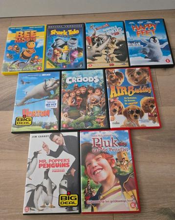 Dvd's 9 stuks kinderfilms  beschikbaar voor biedingen