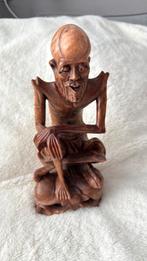 Handgesneden houten beeldje van een kluizenaar, Ophalen of Verzenden
