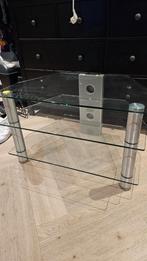 Glazen audio tv meubel, Huis en Inrichting, Ophalen, Gebruikt, 50 tot 100 cm, Glas