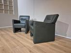 2x Montel Squash - Fauteuils - Groen - Leder - Nieuwstaat, Huis en Inrichting, Montel squash fauteuils, stoelen, groen, leer, design, montis