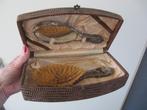 Beautydoos vintage, Antiek en Kunst, Antiek | Spiegels, Ophalen of Verzenden, Ovaal, Minder dan 50 cm, Minder dan 100 cm