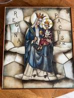 Antiek Opaline glas icoon Regina Pacis OPN, Ophalen