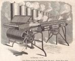 Die Dampforgel. Houtgravure 1867, Antiek en Kunst, Ophalen of Verzenden