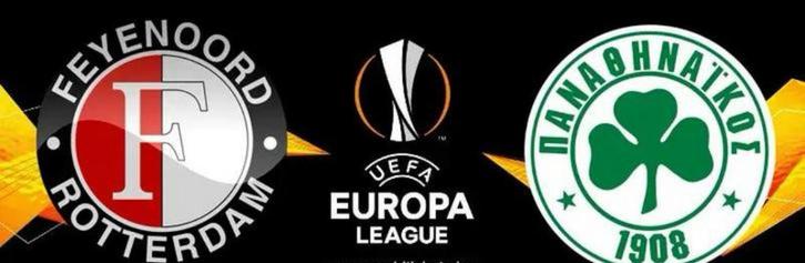 Feyenoord - Panathinaikos tickets gele zijde Vak TT, Tickets en Kaartjes, Sport | Voetbal, Twee personen, Oktober, Losse kaart