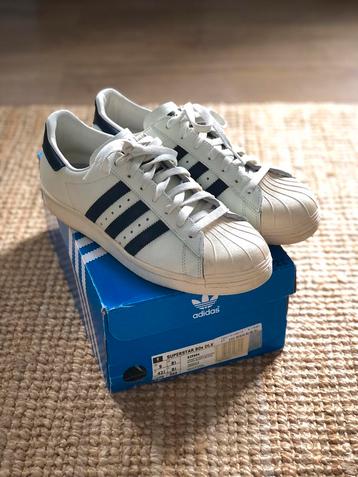 Adidas Originals Superstar 80s DLX White/ Navy Maat 42 2/3 beschikbaar voor biedingen