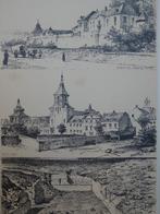 litho Rolduc, kasteel Neer Canne, romeinse villa, 19e eeuw, Verzenden