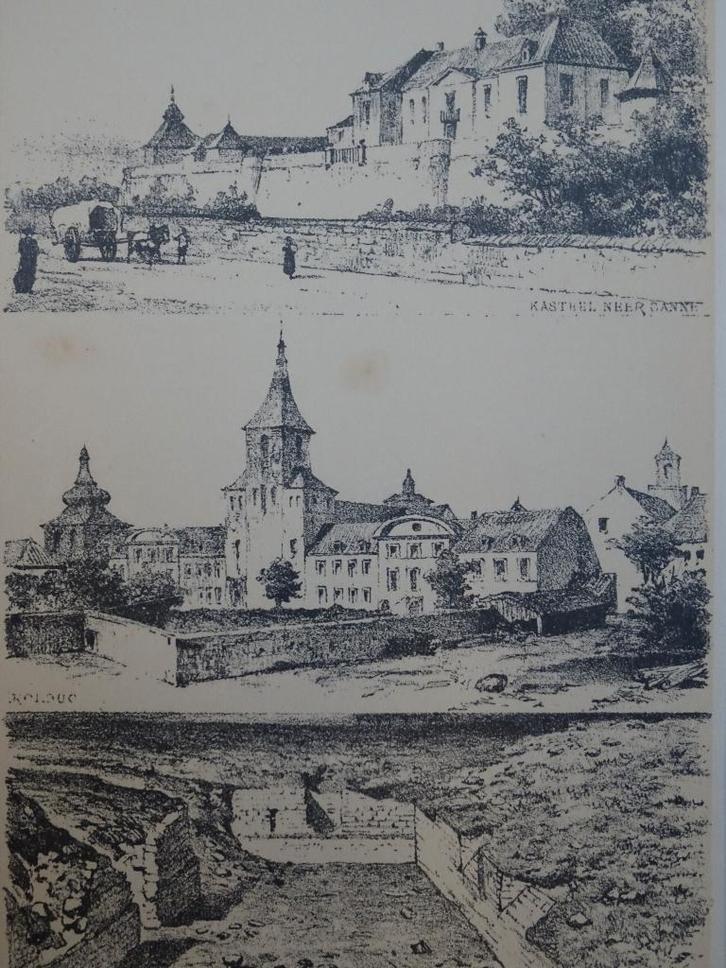 litho Rolduc, kasteel Neer Canne, romeinse villa, 19e eeuw, Antiek en Kunst, Kunst | Litho's en Zeefdrukken, Verzenden