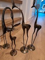 Set van 5 metalen dierenbeelden, Tuin en Terras, Tuinbeelden, Ophalen of Verzenden, Zo goed als nieuw, Metaal, Dierenbeeld