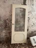 Glazen Binnendeur - Houten Frame, Ophalen, Gebruikt, 80 tot 100 cm, Binnendeur